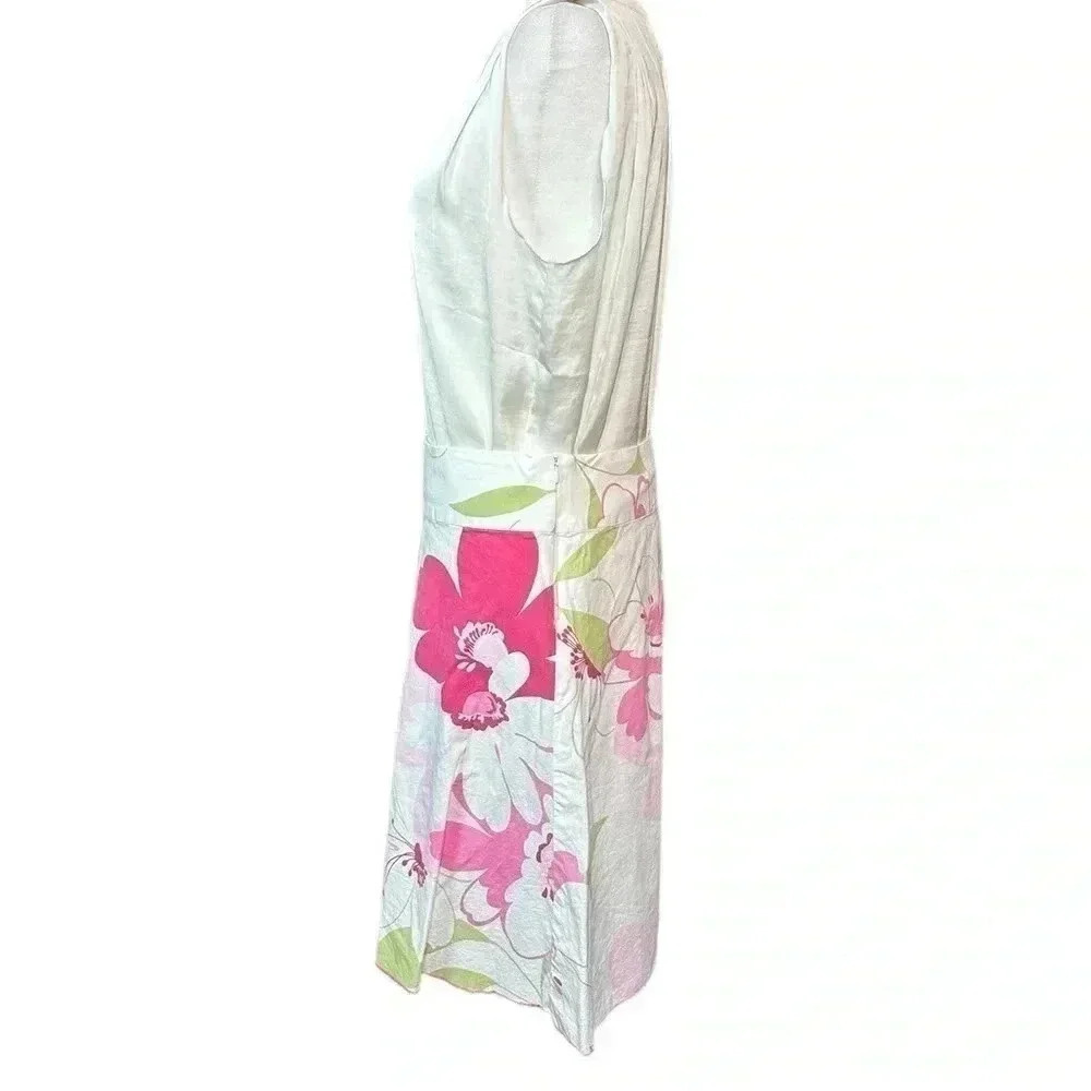 Soulmates Aline Pink Green Garden Party skirt Size 7 - Picture 4 of 6